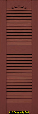 Mid-America, Vinyl Shutters, Louvered Shutters, Cathedral Top, Lengths 75"- 80", Widths 12" or 14.5"