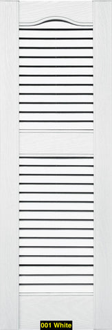 Mid-America, Vinyl Shutters, Louvered Shutters, Cathedral Top, Lengths 25"- 36", Widths 12" or 14.5"