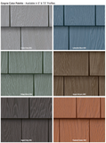 Vinyl Siding Foundry COLOR SAMPLES for Grayne Shingle 7.5" Exposure (Color Choice Required)