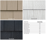 Vinyl Siding Foundry COLOR SAMPLES for Grayne Shingle 5" Exposure (Color Choice Required)
