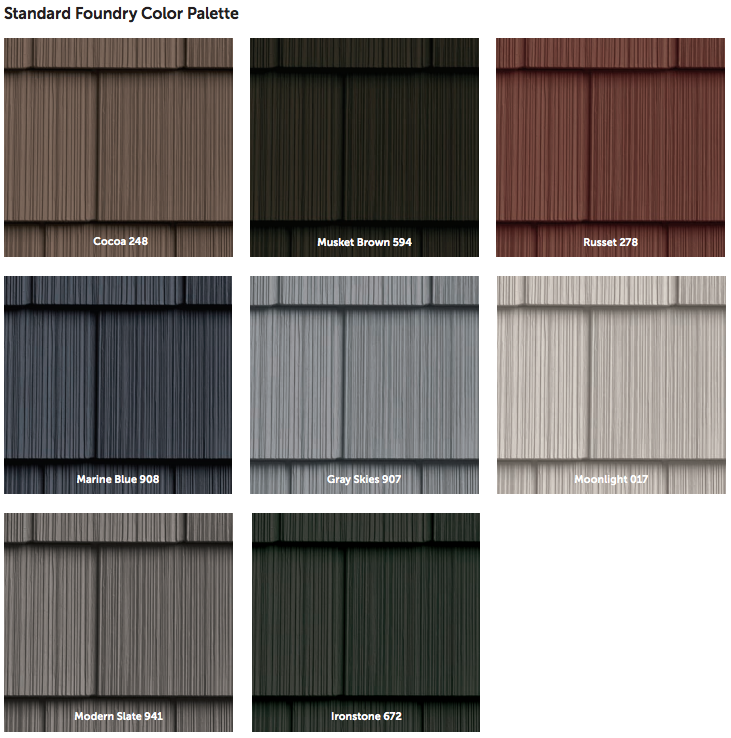 Copy of Vinyl Siding Foundry COLOR SAMPLES for 7