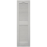 Mid-America, Vinyl Shutters, Louvered Shutters, Cathedral Top, Lengths 25"- 36", Widths 12" or 14.5"