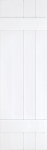 Mid-America, Vinyl Shutters, Board-n-Batten, Lengths 80", Width 14" ,4 Board Joined