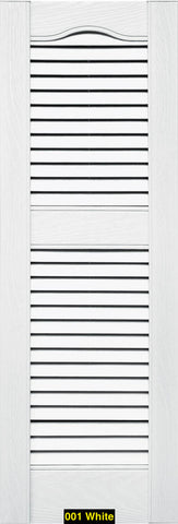 Mid-America, Vinyl Shutters, Louvered Shutters, Cathedral Top, Lengths 39"- 48", Widths 12" or 14.5"